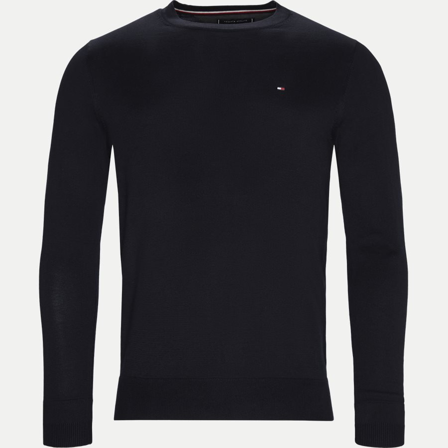 Tommy Hilfiger Regular | Cotton Silk Crew Neck Knit | Blå
