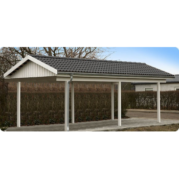 CARPORT ENKELT 3,60X5,40M CAR01H HØJ REJSNING
