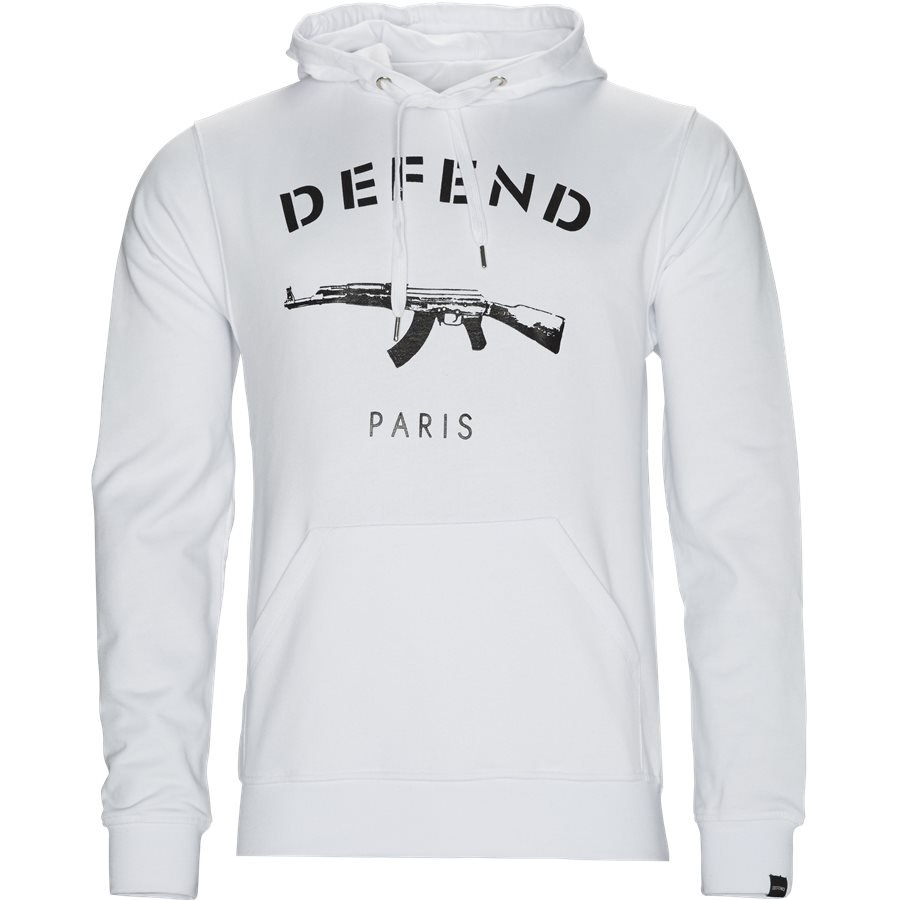 Defend Paris Hætte Sweatshirt i Hvid - Få det nu!