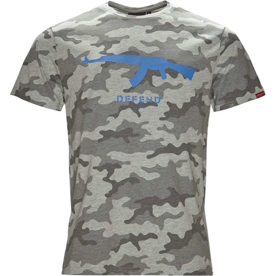 Defend Paris Camo Tee - Grå med Printet Motiv