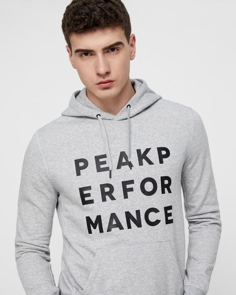 Peak Performance Hættetrøje - Grå med Logo - Udsalg!
