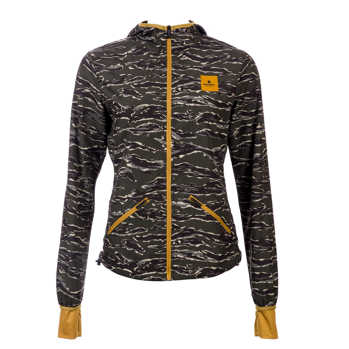 Saysky Pace Hooded løbejakke Dame - Forest Tiger Camo