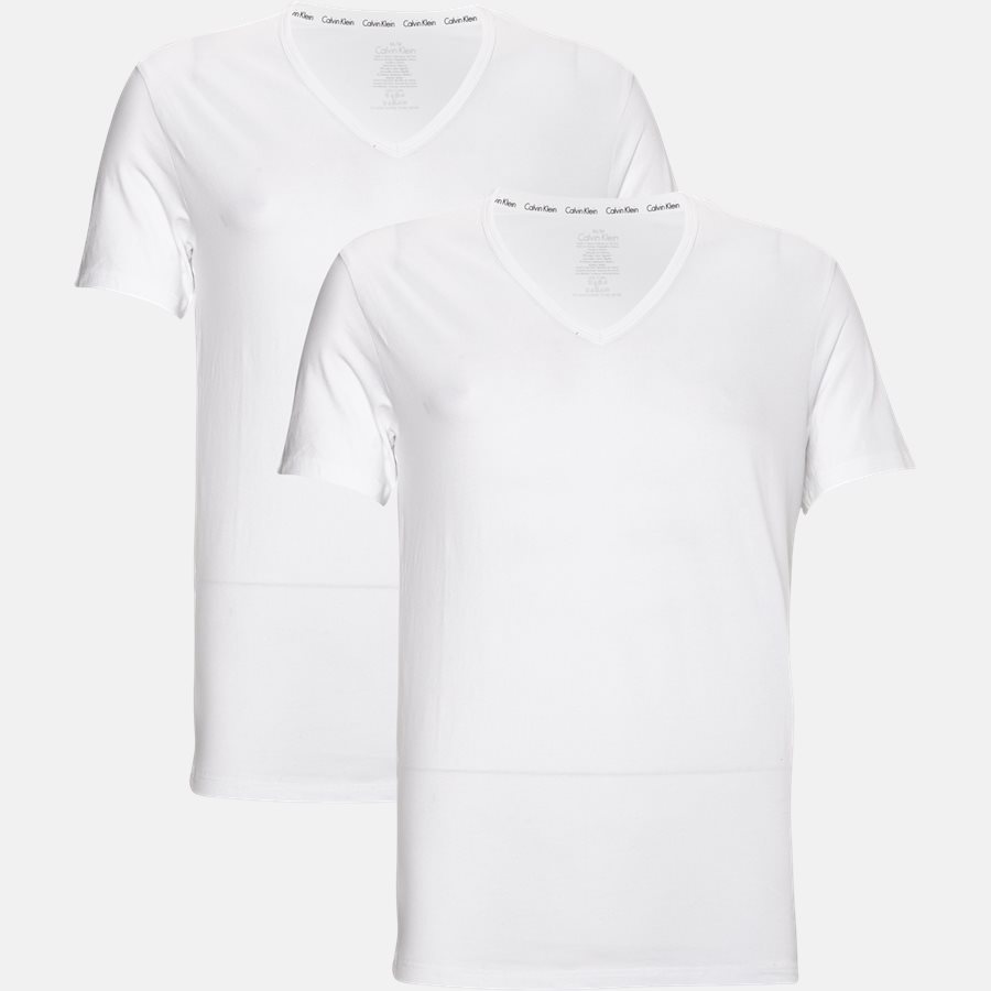 CALVIN KLEIN Slim | NB1089A V-NECK t-shirt | Hvid