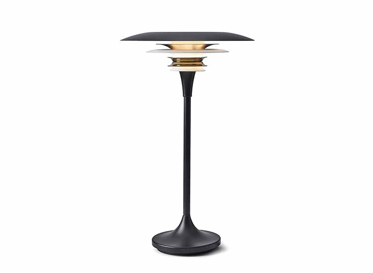 Diablo bordlampe Ø30 mat sort og messing