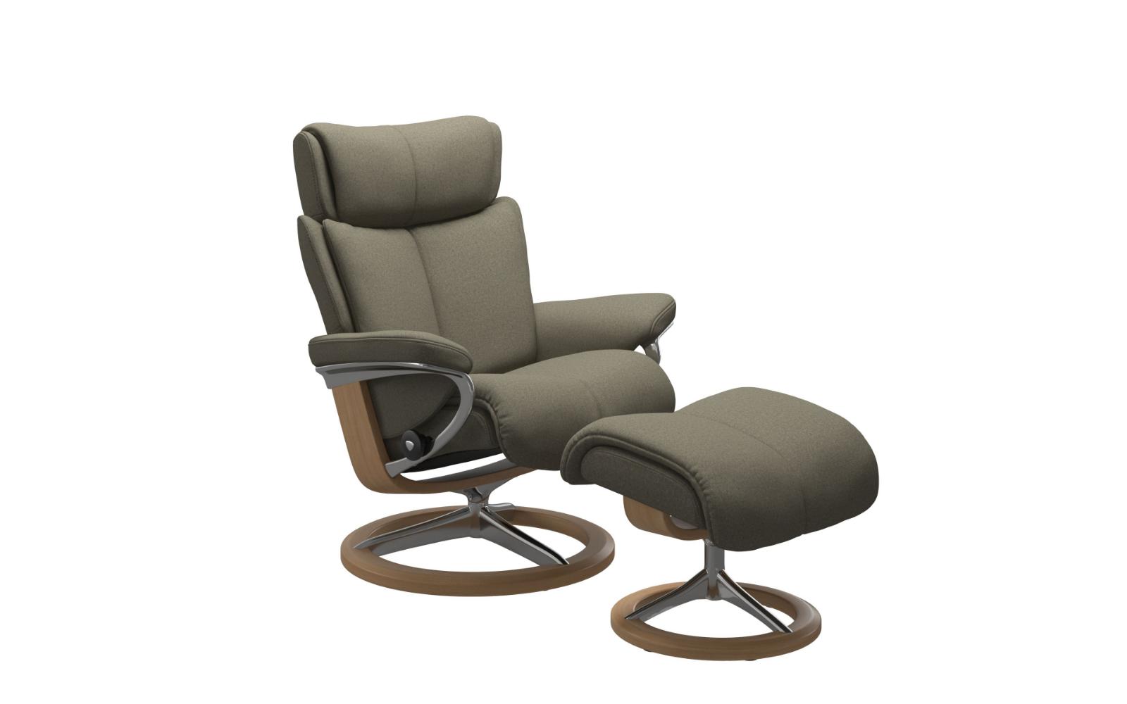 Stressless Magic lænestol og fodskammel med Signature stel