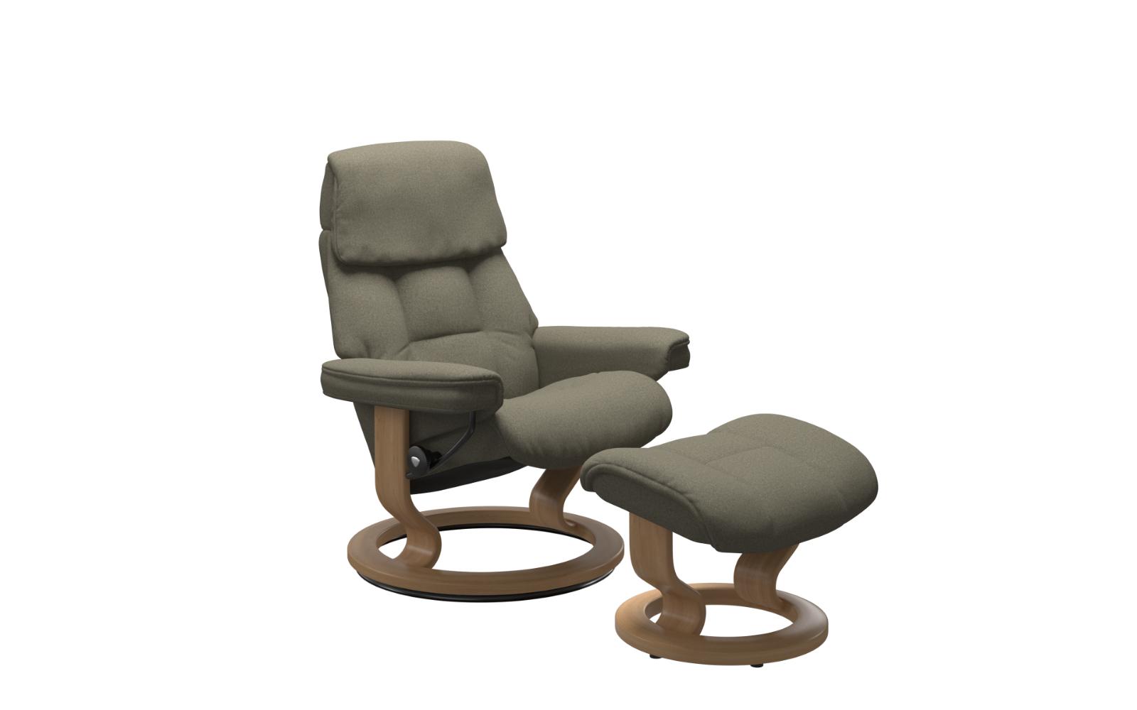 Stressless Ruby lænestol og fodskammel med Classic stel