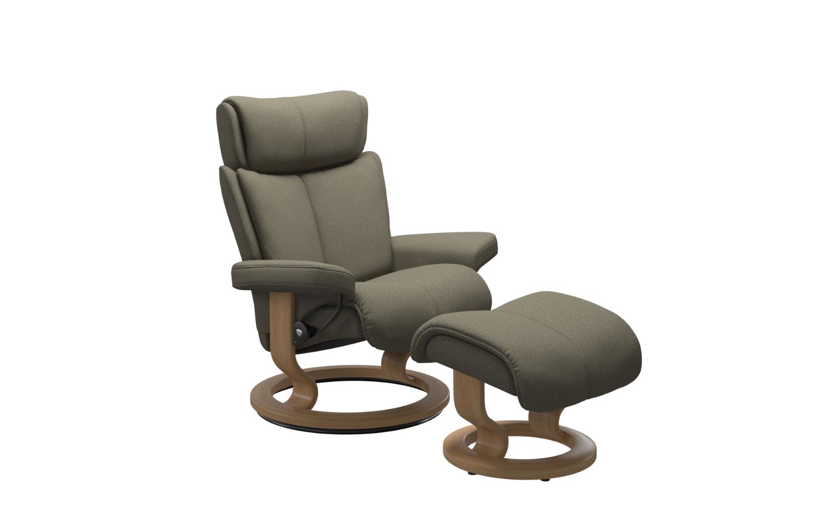 Stressless Magic lænestol og fodskammel med Classic stel