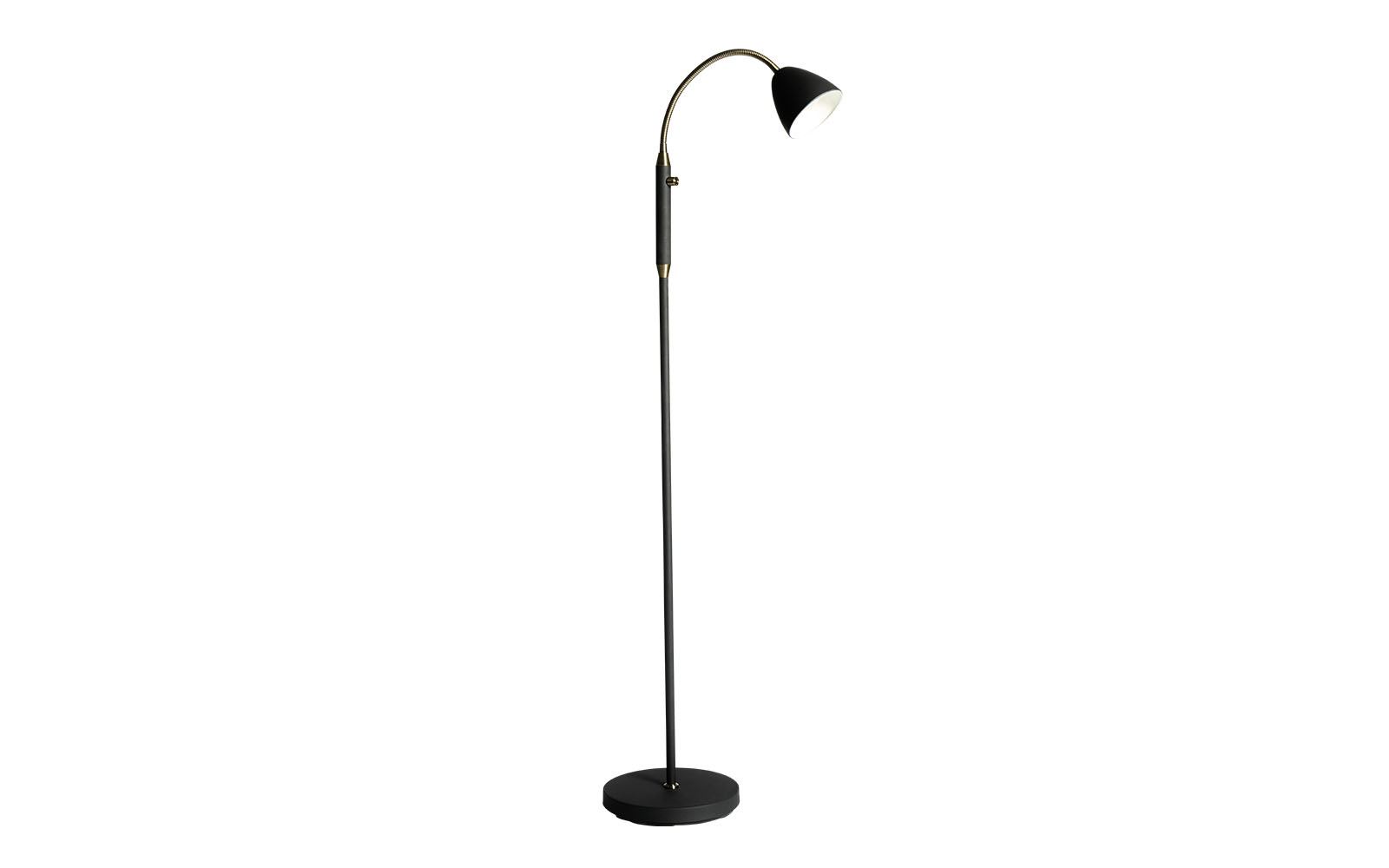 Room sort gulvlampe med 1 arm