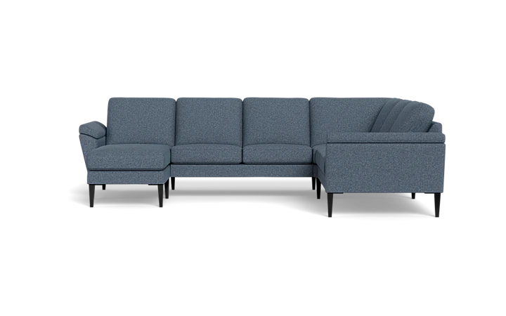 Galaxy hjørnesofa med chaiselong - Blå - L:216 cm