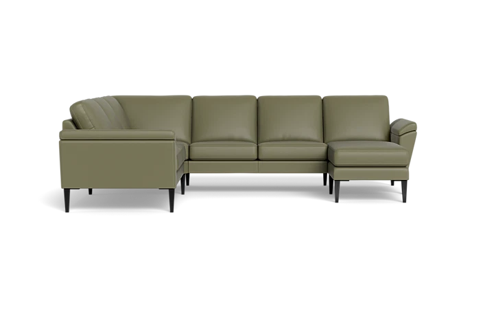Galaxy hjørnesofa med chaiselong - Grøn - L:216 cm