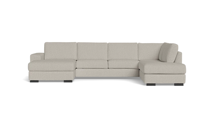 Malmø sofa med chaiselong og open end - Grå - L:326 cm