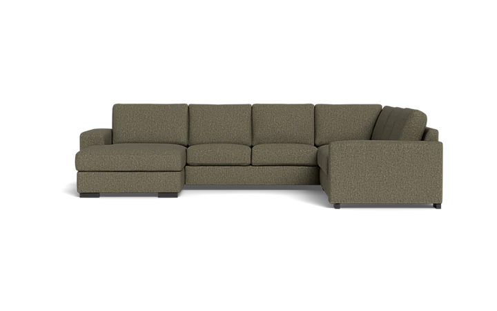 Malmø hjørnesofa med chaiselong - Mørkegrøn - L:308 cm