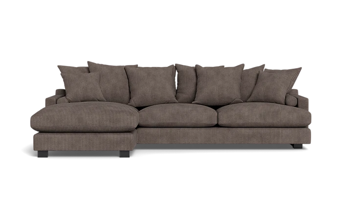 Glasgow 2,5 pers. sofa med chaiselong - Brun - L:298 cm