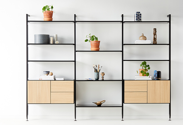 Edge by Hammel Vange reolsystem 2 - Sort/Lyst træ