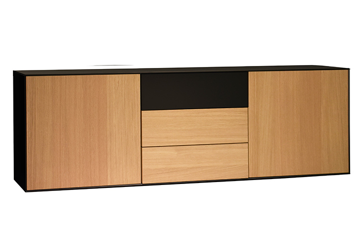 Edge by Hammel skænk 4 - Sort/Lyst træ