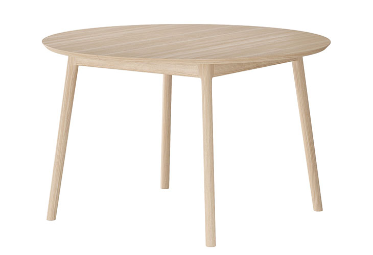 NorD rundt spisebord Ø120 - Lyst træ - Massiv træ (120x74 cm.)