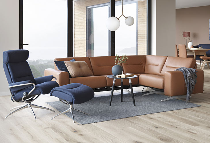 Stressless Stella C2,5-1,25 hjørnesofa - Brun - L:294 cm