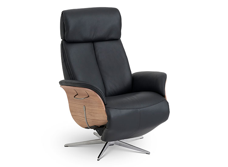 Global Comfort Ventura small lænestol med indbygget fodskammel - Grå