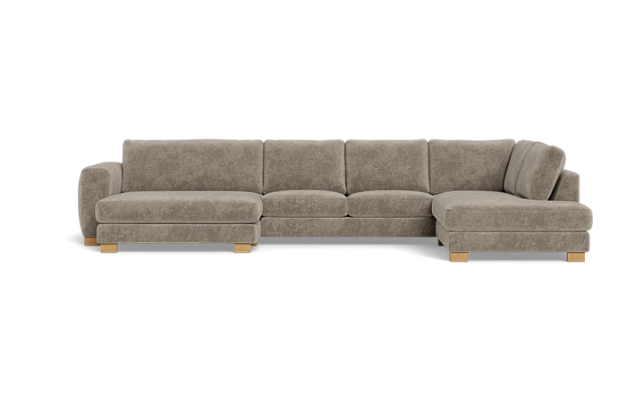 Halifax sofa med chaiselong og open end - Beige - L:404 cm