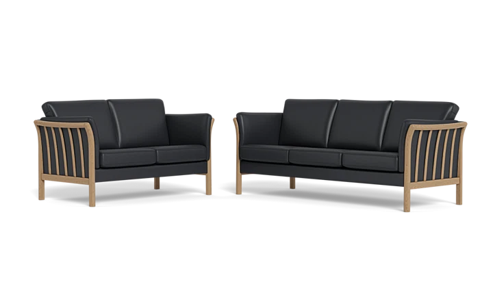 Classic Line Columbia CL100 Exclusiv 3+2 pers. sofa - sort