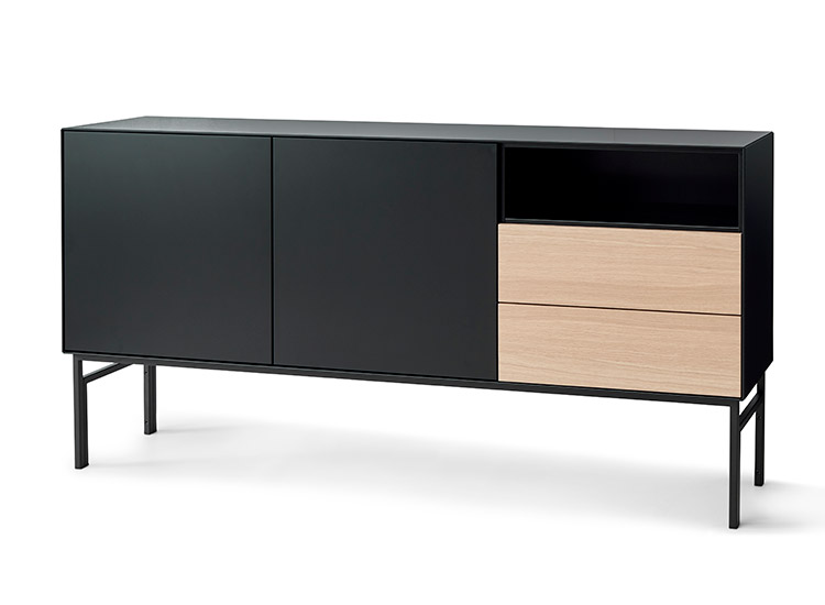 Edge by Hammel skænk 20 - Sort/Lyst træ