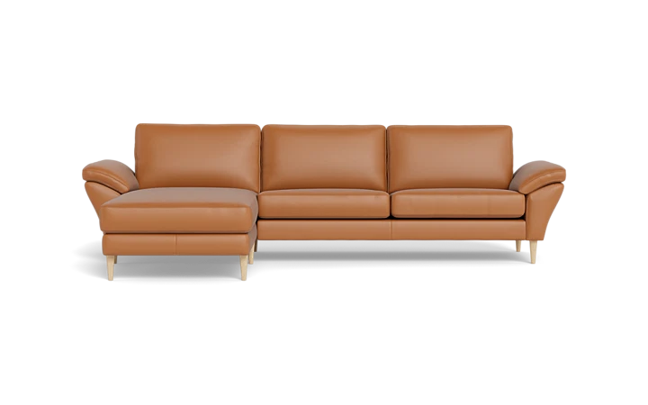 Symfoni 2018 sofa med chaiselong - Cognac - L:316 cm