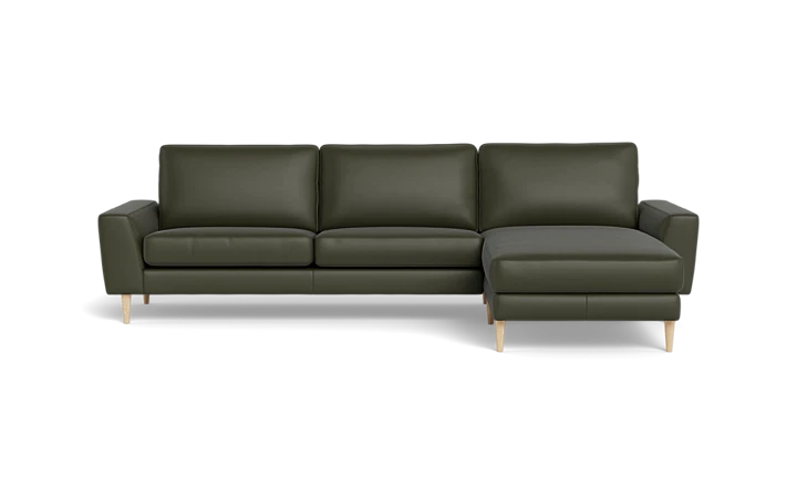 Symfoni 2018 sofa med chaiselong - Mørkegrøn - L:312 cm