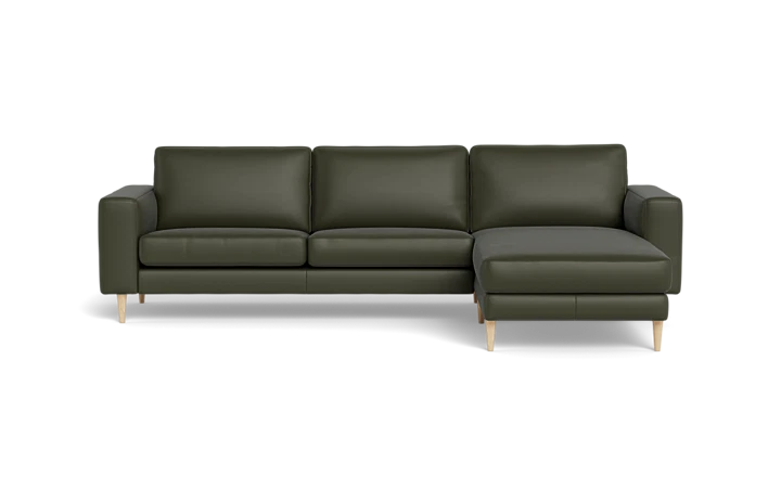 Symfoni 2018 sofa med chaiselong - Mørkegrøn - L:312 cm