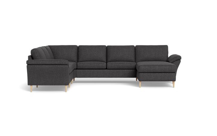 Symfoni 2019 hjørnesofa med chaiselong - Mørkegrå - L:349 cm
