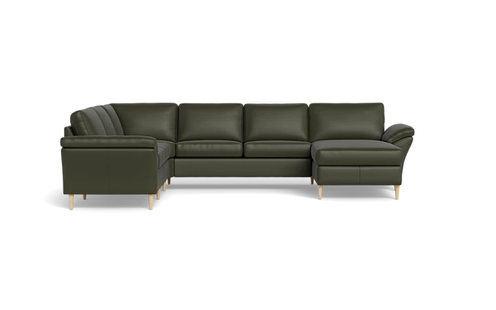 Symfoni 2019 hjørnesofa med chaiselong - Mørkegrøn - L:349 cm