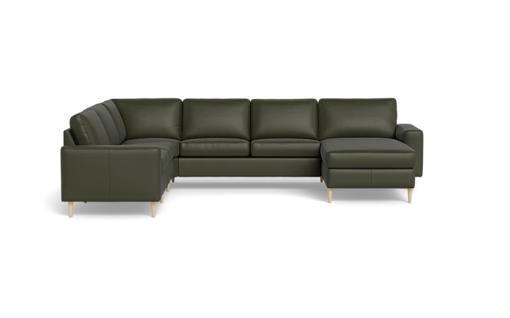 Symfoni 2019 hjørnesofa med chaiselong - Mørkegrøn - L:347 cm