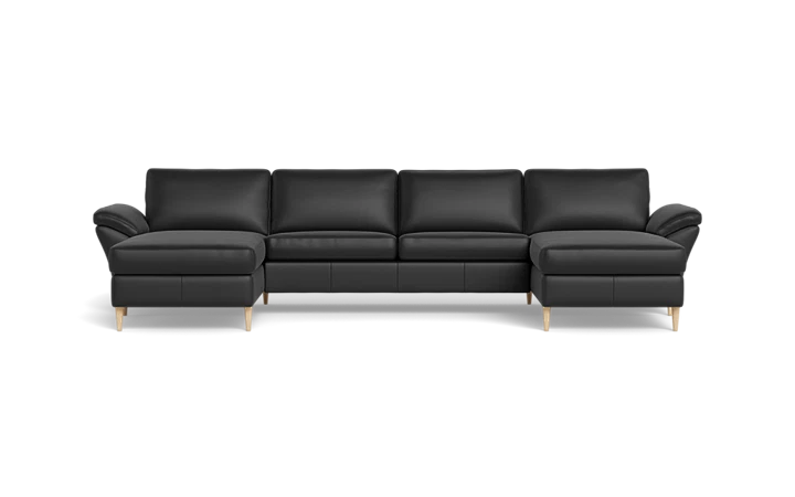 Symfoni 2019 sofa med chaiselonger - Sort - L:402 cm