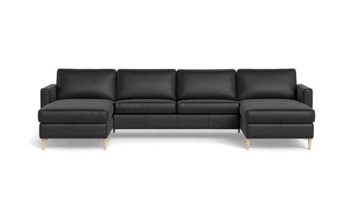 Symfoni 2019 sofa med chaiselonger - Sort - L:384 cm