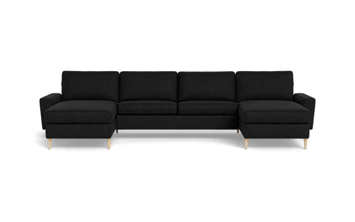 Symfoni 2019 sofa med chaiselonger - Sort - L:398 cm