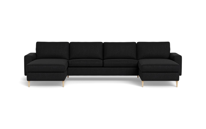 Symfoni 2019 sofa med chaiselonger - Sort - L:398 cm