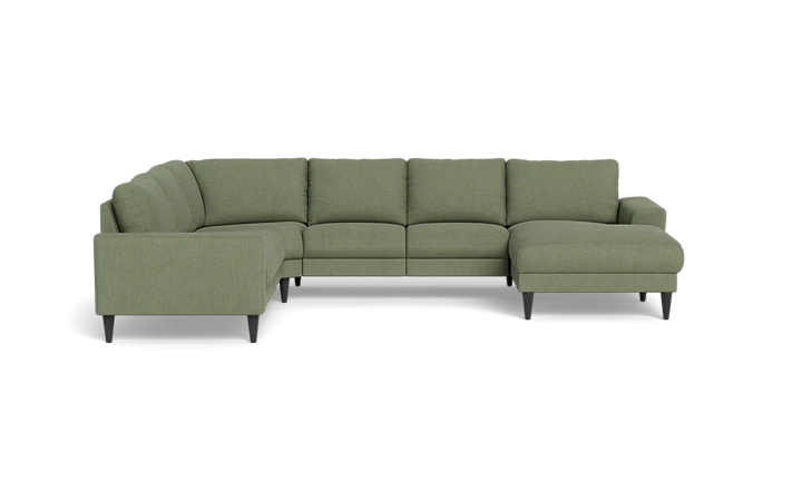 Stamford 2600 hjørnesofa med chaiselong - Mørkegrøn - L:322 cm