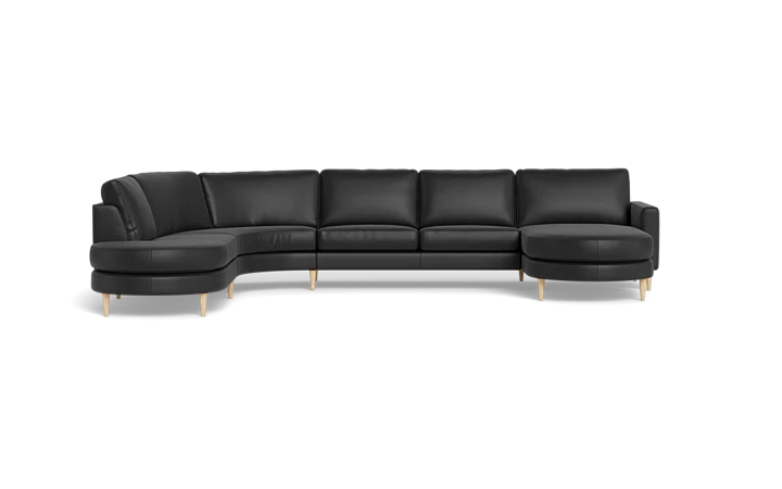 Symfoni 2018 hjørnesofa med chaiselong og open end - Sort - L:354 cm