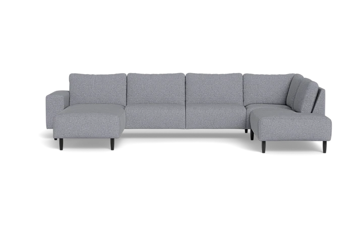 Solution 2701 sofa med chaiselong og open end - Lysegrå - L:365 cm