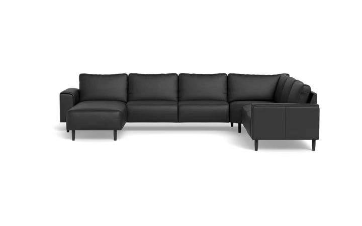 Solution 2701 hjørnesofa med chaiselong - Sort - L:350 cm