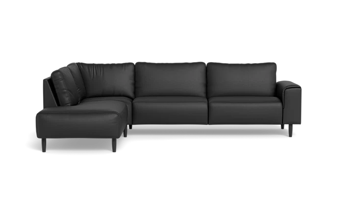 Solution 2701 sofa med open end - Sort - L:295 cm