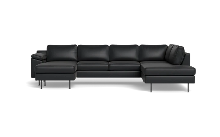 Houston sofa med chaiselong og open end - sort - L:306 cm
