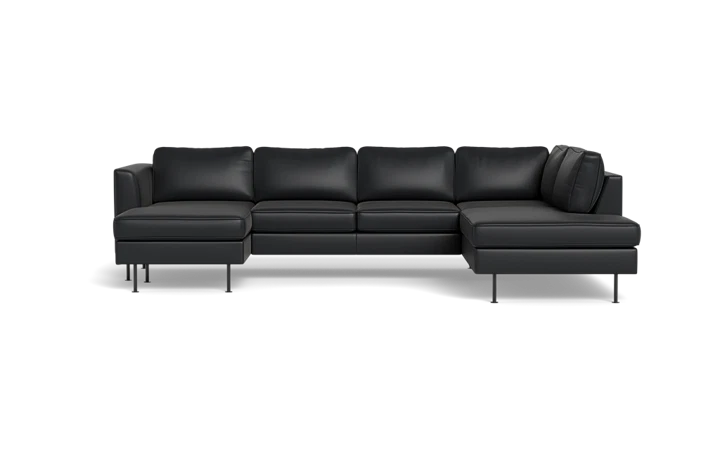 Houston sofa med chaiselong og open end - sort - L:299 cm