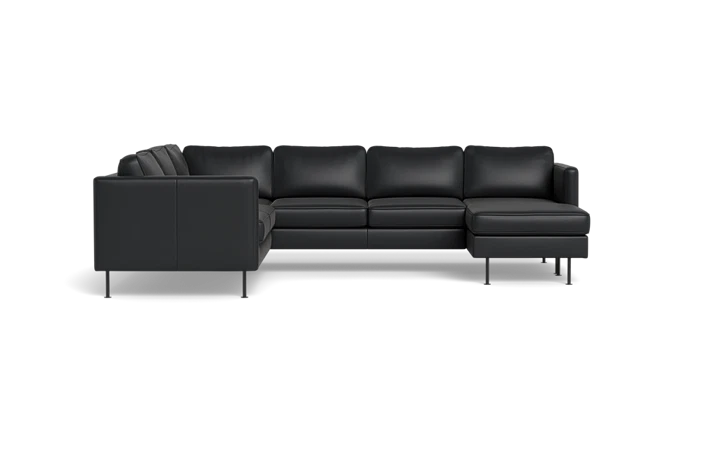 Houston hjørnesofa med chaiselong - sort - L:290 cm