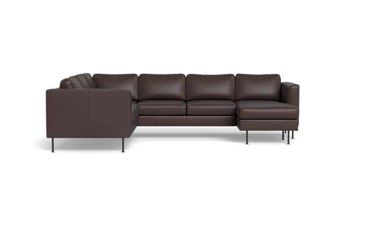 Houston hjørnesofa med chaiselong - Brun - L:299 cm