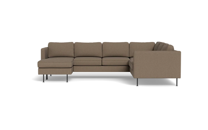 Houston hjørnesofa med chaiselong - Brun - L:290 cm