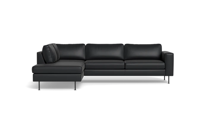 Houston sofa med open end - sort - L:234 cm