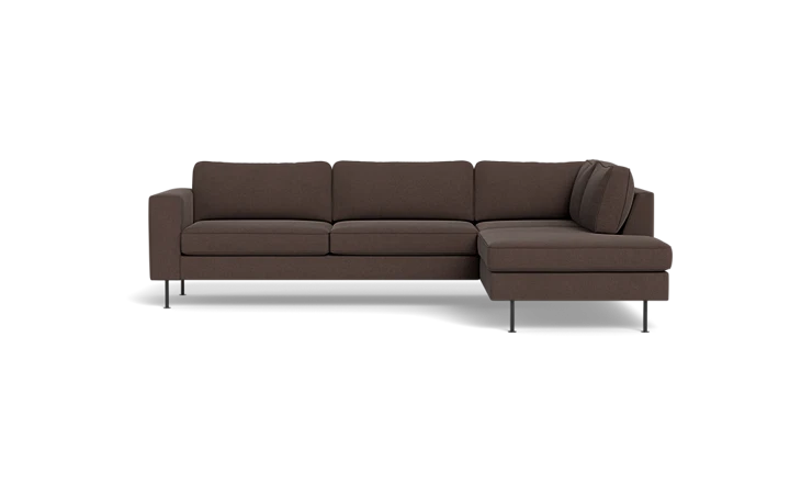 Houston sofa med open end - Brun - L:269 cm