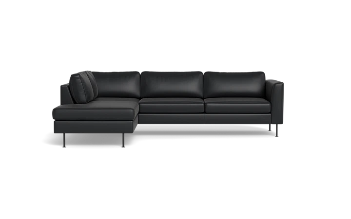 Houston sofa med open end - sort - L:234 cm