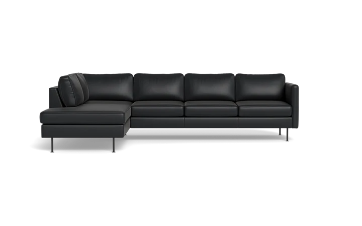 Houston sofa med open end - sort - L:290 cm