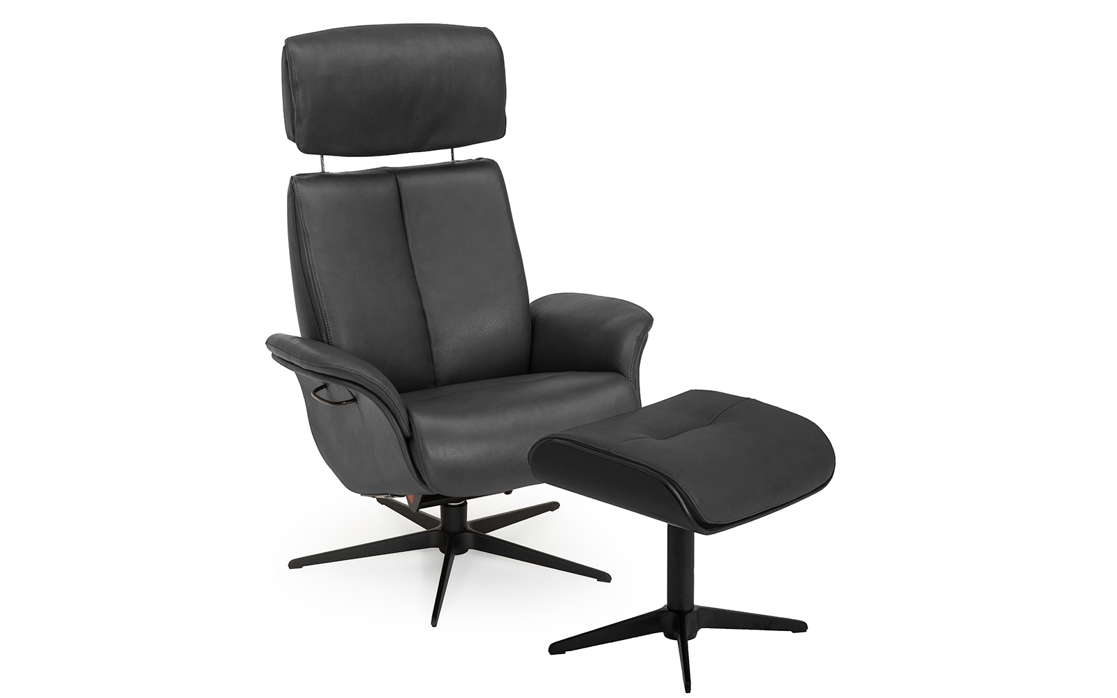 Global Comfort Ventura lænestol og fodskammel - Sort